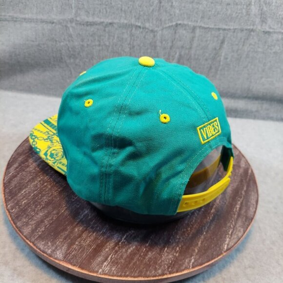 Top Level Snapback Hat With "Vibes" Embroidery & Patterned Brim Adjustable Fit - Picture 4 of 9